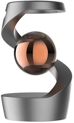 Schwerkraft Trotzen Kinetisches Schreibtisch Spielzeug - Desktop Gyroskop, Spinning Fidget, Balance Spinner Ball für Geschenke (Grau-Rose Gold)
