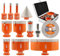 BGTEC Foret Diamant Kit Trépan Carrelage - 11pcs(6/8/10/25/40/50/68/110MM+20mm Fraise Diamanté+35mm diamant foret chanfrein+125mm Disque Diamant) pour Porzellan, Keramik, Fliesen, Granit, Marmor
