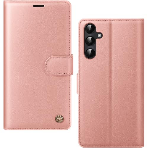 AIMOYU for Samsung Galaxy A05S Case, Flip Wallet Leather Phone Case with [4 Card Slots] [Kickstand] [RFID Blocking] Magnetic Protective Shockproof Cover for Samsung A05S Phone Case - Pink