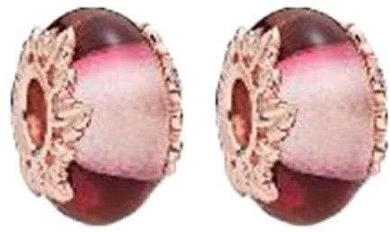 Annmors Separadores Amuletos de Plata Esterlina 925 para Pulseras y Collares Europeos, Separadores de Murano con Circonita 5A, Adecuados para Mujeres y Niñas