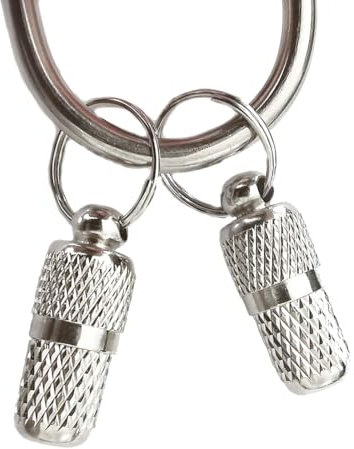 Pet ID Tags,Anti Lost Pet Tube Tag for Collar of Dog Cat Steel Cat Dog Tag Barrel Pet Gift Tag Supplies 2Pcs(Stainless Silver)