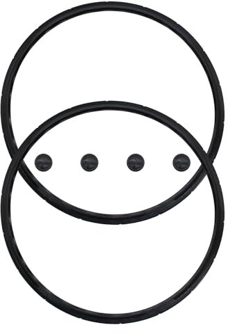 Koatukys 09985 Pressure Cooker Sealing Ring Gasket for Presto Pressure Cooker 16 18 23 Quart, Replace for Presto 01745 01751 01755 01781 01782 01784, Including 4 Overpressure Plug (2/Pack)