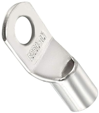 TA-VIGOR 20Pcs Copper Wire Lug, 1 AWG SC50-10 Cable Lugs Bolt Hole, Battery Cable Ends Eyelets Crimp Tubular Ring Terminals Connectors for Boat Car Electric Auto