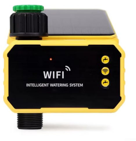 WiFi Solar-Bewässerungs-Timer, programmierbarer Wasser-Timer, 1/2 Ausgänge, intelligente App-Steuerung, automatische Bewässerung für Gärten, Rasen (1 Steckdose)