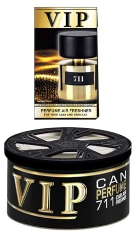 AutoFullCar CARIBI VIP Premium Lufterfrischer in Dose mit gespritztem Silikon, inspiriert von hochwertigen Parfums, langanhaltender Duft bis zu 60 Tage, für Auto und Zuhause (1 Stück, 711)