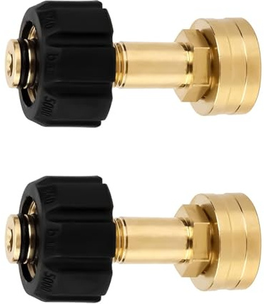 YiNLuax Raccord rapide femelle en cuivre de 1,9 cm pour nettoyeur haute pression M22–14 mm tuyau vers pistolet à eau