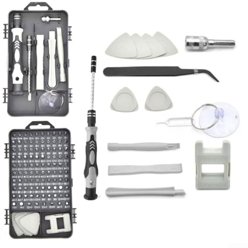 Honseadek Schraubendreher-Set 115-in-1 mit Reparaturwerkzeug-Set für Computer, Laptop, Telefon, Uhr, Kamera, TV, kleine Geräte – kompatibel mit Kreuzschlitz-Dreieck, Y-Typ-H-Sechskant-Bits