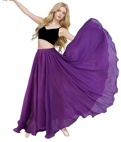 Bauchtanz Rock Damen Bauchtanz Kostüm Tänzerin Chiffon Röck Swing Langer Rock Festival Performance Kleidung