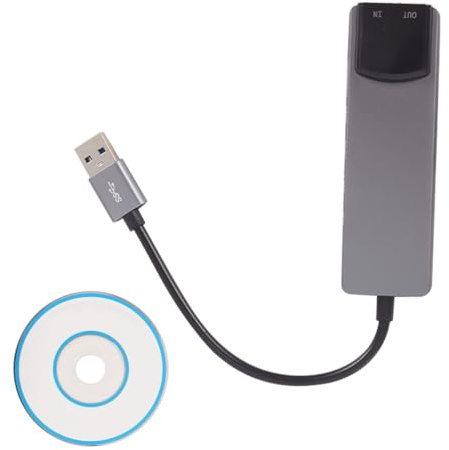 Gutol Scheda Audio Stereo Esterna, Adattatore Audio USB a 5.1 E 7.1 Canali, Adattatore Per Scheda Audio USB Con Riduzione Del Rumore