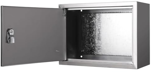 Verteilerkasten Aufputz aus Edelstahl 304, Elektrokasten IP65 Wasserdicht, Staubdicht, für Den Innen- und Außenbereich, zur Wandmontage, für Wlan-Beleuchtung(50x40x25cm)