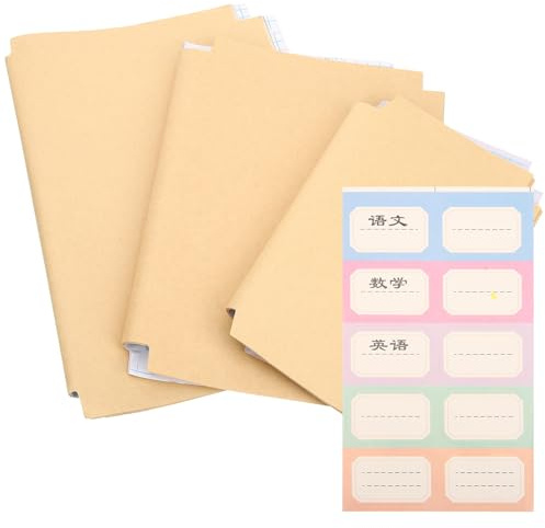 Ciieeo Kraftpapier Selbstklebende Buchumschläge 30 Blatt Verschiedene Größen Feine Verarbeitung zum Schutz und Dekoration von Planern und Notizbüchern