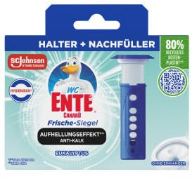 WC-Ente Frische-Siegel Starter-Set inkl. 1 Nachfüller, WC Reiniger, Toilettenreiniger, Eukalyptus, WC Reiniger, Toilettenreiniger, 36 ml