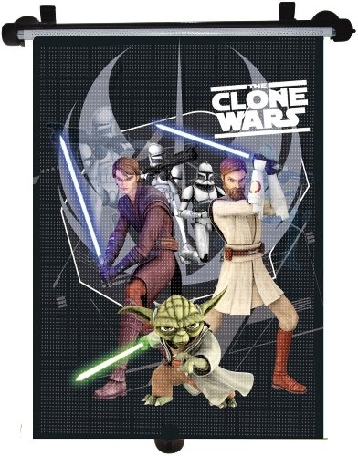 Star Wars 26110 - Clone Wars Sonnenschutzrollo (1 Stück) 33 x 56 cm