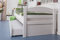 Einzelbett/Funktionsbett Easy Premium Line K1/h/s inkl. 2. Liegeplatz und 2 Abdeckblenden, 90 x 200 cm Buche Vollholz massiv weiß lackiert