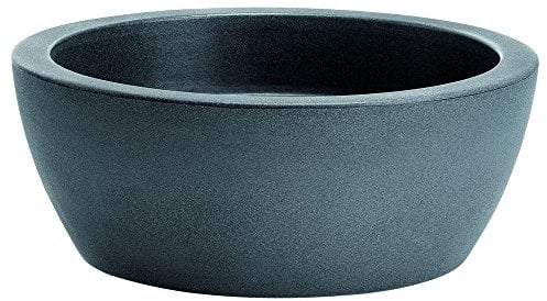 hydroflora 63001615 Vaso a Ciotola Nicoli Thetis, Diametro 40, Altezza 16 cm, Colore Antracite Opaco