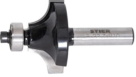 STIER Abrundfräser mit Kugellager HM, Ø 32,7 mm 8 mm Schaft, R10, Rundfräser, Radiusfräser, Fräser