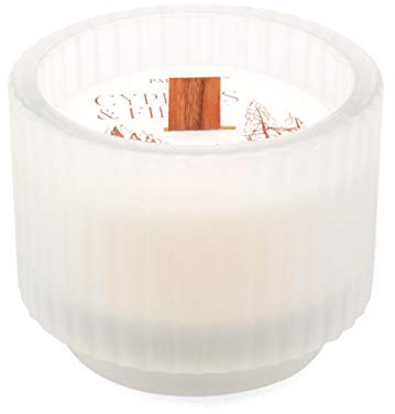 Paddywax Candles Cypress & Fir Holiday Collection Scented Candle, 5-Ounce, White Frosted, 5 Ounces