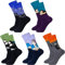 5 Paar Herren Lustige Bunte Socken,Klassische Gemälde Gemusterte Muster Socken, Verrückte Modische Mehrfarbig Socken Einheitsgröße Blau
