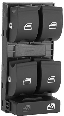Schalter für Fensterheber, Qiilu Fensterheber Steuerschalter, ABS 8ED 959 851 Hauptschalter für Fensterheberheber für /S4 B6 B7 RS4 SITZ Exeo Schwarz