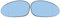Doo Engy Spiegelglas für 1er E82 E87 3er E90 E91 E92 E46 Links und Rechts Spiegelgläser Satz Blau Glas