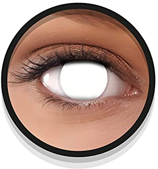 FXEYEZ Lentes de contacto BLIND ZOMBIE de Halloween de color, lentilla de motivo, 1 par, un solo uso sin receta
