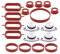 Doo Engy 14 Stücke Dichtungen der Ansaugbrücken und 4 Stücke Drallklappen 22mm für 1er E87 3er E46 5er E39 X3 E83