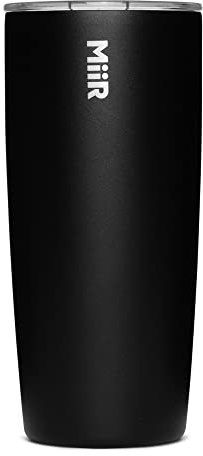 MiiR, Becher, vakuumisoliert, Edelstahl mit Schiebedeckel, Becherhalter kompatibel und BPA-frei, Schwarz, 600 ml
