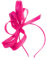 Caprilite Vegan Sinamay Fascinator Headband Wedding Hoop Ladies Day Ascot Races (Fuchsia Pink)