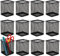 WUWEOT 12 Pack Metal Pen Holder Square Mesh Pencil Holder Desk Organizer Mesh Pen Cup Pencil Cup for Desk Office Pen Organizer, Black