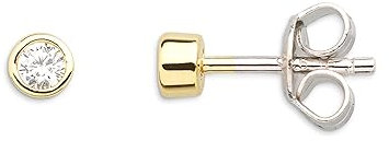 Xenox Ohrringe XS3514G Damen Ohrstecker Sterling-Silber 925 Gold weiß Zirkonia