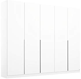 Rauch Möbel Alabama, Kleiderschrank für Schlafzimmer, Kinderzimmer, Wohnzimmer, Garderobe, Flur, 5-türig, mit Zubehörpaket Superior, Farbe Weiß, Breite 226 cm
