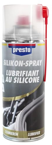 Silikon-Spray 400ml, Presto Silikon Gleitspray, Gummipflege, Kunststoffpflege, Trennmittel, Schmierstoff, KFZ Sitzschiene, Kopfstütze, Schiebedach, Türgummi, Ventile Heizungs- & Sanitärbereich