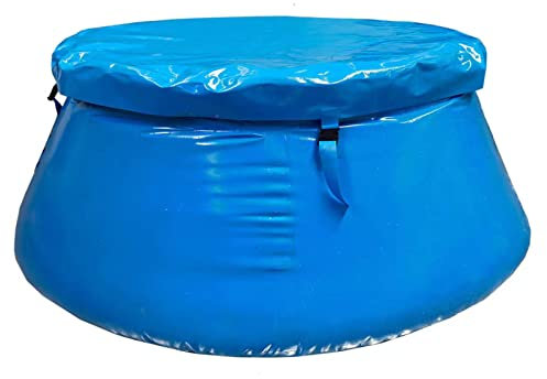 OWKAY PVC-Wasserspeichertank, Faltbarer Wassersack, Wassersack, Feuer, runder Tisch, faltbar, Dicker, verschleißfester Kunststoff, Fischteich-Wasserspeicher, tragbar, 1000 l