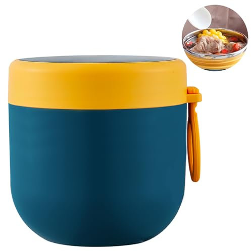 Muesli Cup to Go, Lunchpot Ellipse Portable Yoghurt Cup with Spoon, 800ML Breakfast Pots on the Go- Food Containers for Milk, Yogurt, Cereal, Porridge, Soup, lunch box for School, Work, Picnic, 800ml