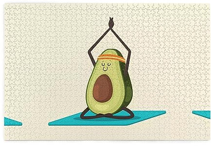 Personalized Jigsaw Puzzle - Create Custom Picture Puzzle For Family And Friends Cute yoga Avocado