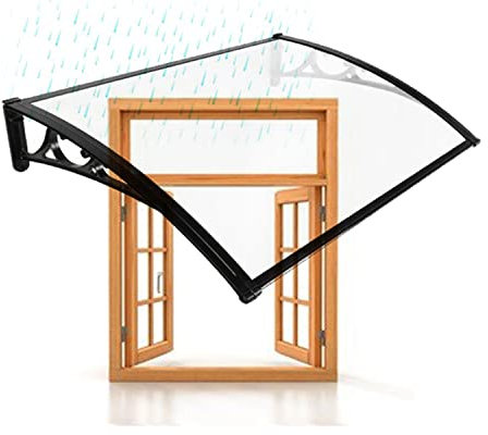 Fenster Markise PC Haustür Vordach 60x80cm 60x100cm Regen Schneeschutz Unterstand Sonnenschutz (60x80cm(23.6X31.5in))