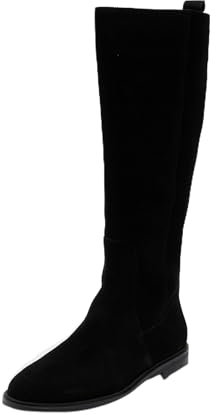Tommy Hilfiger Damen Boots Suede Flach, Schwarz (Black), 39