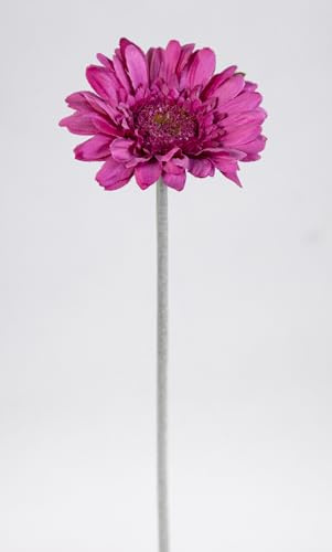 12 Stück Gerbera 46cm OG Kunstblumen künstliche Gerbera Blumen Seidenblumen (Rosa-Pink)