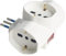 Adattatore Triplo Multiprese con Interruttore, Spina Piccolo 10A, 3 Prese Universali 10A/16A Schuko/Bipasso, Spina 90° Spessore 6.8cm (1 Pezzo)