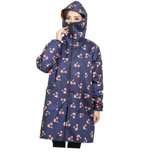 SEWOART Schutzkleidung Für Küche Und Zuhause Und Ölbeständig Mit Kirschendruck Bequeme Arbeitskleidung Atmungsaktiv Und Langlebig Maskenanzug Für Küche Und Arbeit