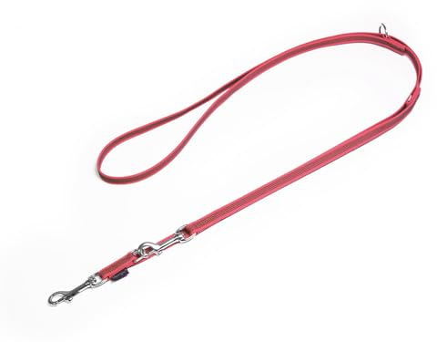 Mystique® Gummierte Umhängeleine Leine 20mm Standard Karabiner neon pink 2m