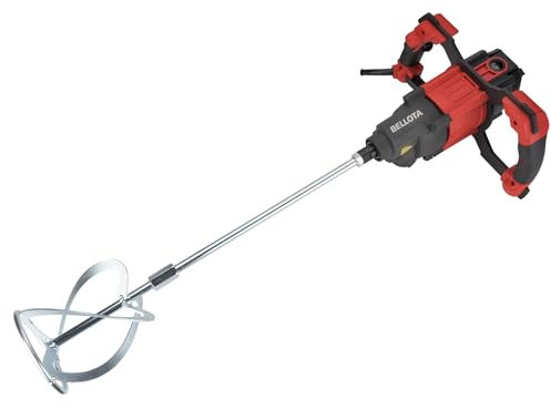 Bellota M18CASE - Máquina mezcladora de pintura y mortero de 1800 W 220 v con maleta plástica enchufe tipo C-F
