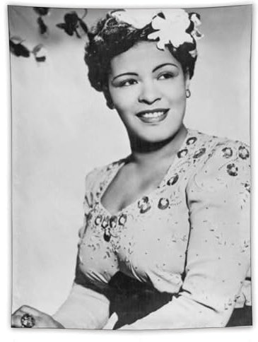 TINCHEW American Women Sänger-Songwriters Billie Holiday Poster (9) Home Decor Tapestry Wall Art Hanging Picture Print Bedroom Decorative Painting Tapestries Room Aesthetic 152,4 x 203,2 cm