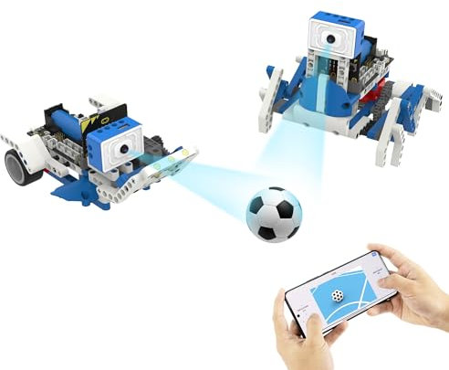 Yahboom Micro:bit V2 Building Block Robot Kit Sensor Module WiFi Camera Module STEM Project, Suitable for Children DIY APP Video Control +WiFi Camera (WiFi Cam Without V2)