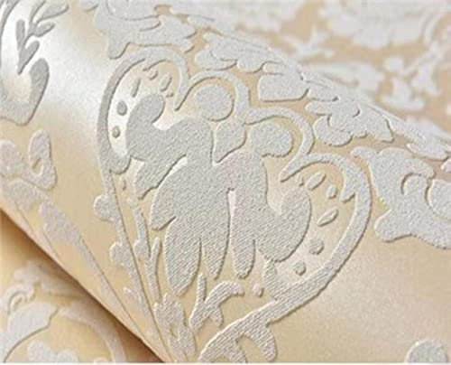 Generic Tapete, Peel Und Stick 3D Floral Tapete Selbstklebendes Wandpapier Für Wände Wohnzimmer Schlafzimmer/Beige/10M*53Cm