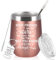 Diztoud Geschenke für Beste Freundin, Schwester Weihnachtsgeschenke, Geburtstag, Good Friends Are Like Stars, 12oz 350ml Doppelwandig Edelstahl Weinbecher mit Deckel und Strohhalm, Schlüsselanhänger