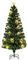 COSTWAY Künstlicher Weihnachtsbaum mit Beleuchtung, 180 cm Tannenbaum aus Glasfaser mit 36 warmweißen LED-Lichtern & 230 Zweigspitzen, Christbaum Kunstbaum beleuchtet mit Sternspitze für Zuhause Büro