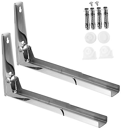 Garneck Soporte Inoxidable Estante Microondas Marco De Pared Soporte Retráctil