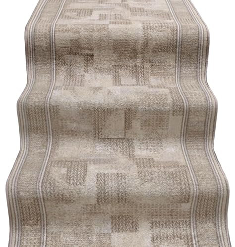 Passatoia Scala Scalinata Ingresso Bordata Tappeto Corridoio Gradini Antiscivolo 67x180 Cm Beige