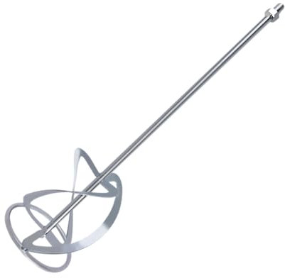 Ø14CM Rührquirl für 2600W Rührwerk (Farb-Mörtelrührer Betonrührer) - Größe: 600 mm × 140 mm, Schnittstellentyp: M14, Silber, Rührstäbchen/Rührstab/Zubehör für elektrische Rührgeräte